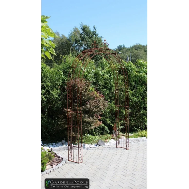 GardenAndPools Rosenbogen PARIS Lilie Spitze 160cm Rost – Bild 2