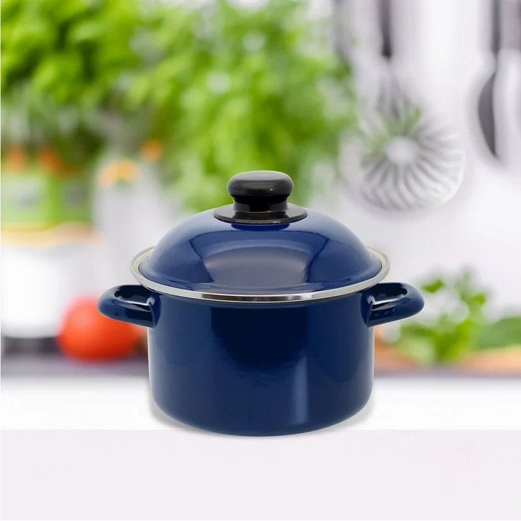 Elo Kochtopf Royalblau, Emaille-Kochgeschirr, Backofenfest, Induktionsgeeignet – Bild 1