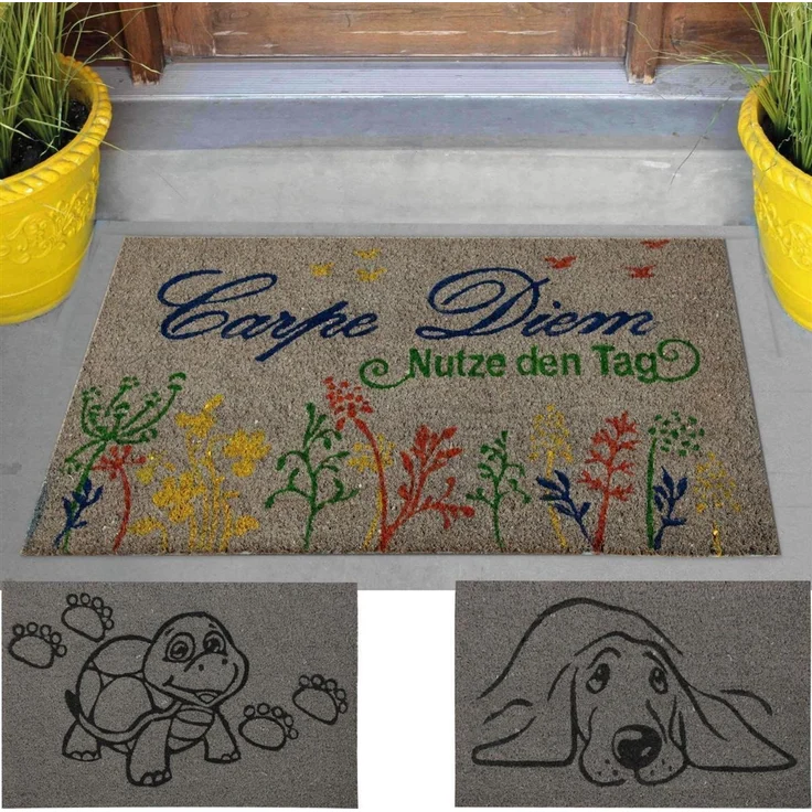 Bestlivings Fußmatte Kokos Schuhabtreter 50x75 cm in grau ( Hund ), weitere Motive erhältlich – Bild 4