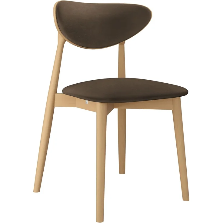 Esszimmerstuhl Bretoka C, Stuhl aus Buchenholz für Küche, Restaurant (Buche / Magic Velvet 2205) – Bild 4