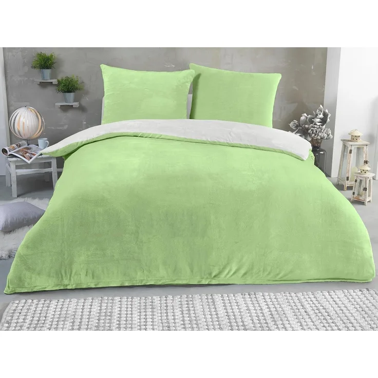 Malika Wendebettwäsche 155x220 + 80x80 cm Cashmere Touch Bettwäsche, atmungsaktiv, Mikrofaser, 2 teilig, Für Allergiker geeignet, pflegeleicht, angenehm weicher Stoff