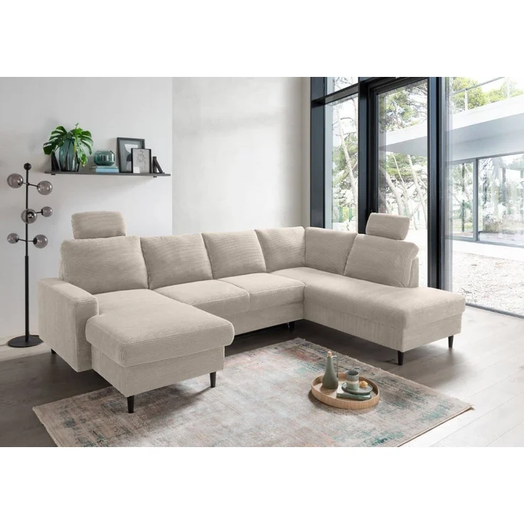 Wohnlandschaft Passo Cord mit Schlaffunktion – Benformato – Bild 1
