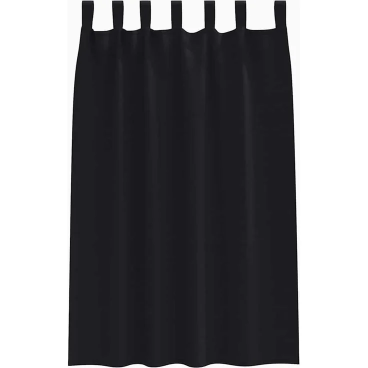Verdunkelungs-Vorhänge | für Wohnzimmer & Schlafzimmer mit Ringen 2 pcs Schwarz 175 x 140 cm – Bild 4