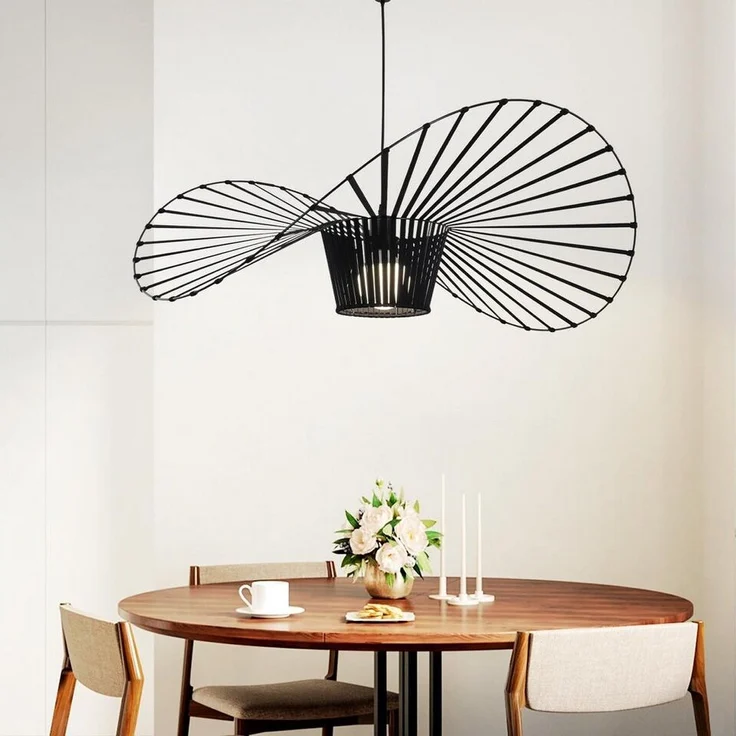 Nettlife Pendelleuchte Vintage Schwarz Esstisch E27 Hängelampe 60/80/100/120/140CM, LED wechselbar, Modern Pendellampe für Wohnzimmer Schlafzimmer Korridor Esszimmer – Bild 5