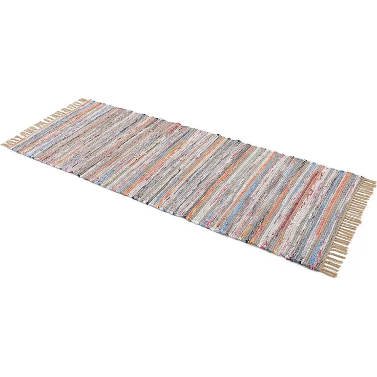carpetfine Teppich Kelim Chindi, Wendeteppich, rechteckig, Höhe: 6 mm, handgewebt, Fleckerlteppich mit Fransen, auch vielen in Läufergrößen – Bild 2