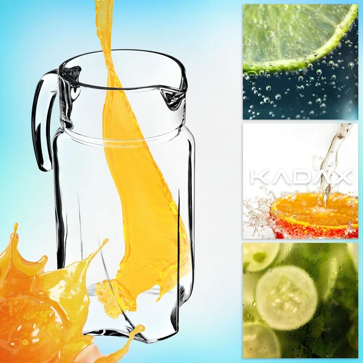 KADAX Glaskaraffe für Getränke, Wasser, Saft, 1,7 l – Bild 6