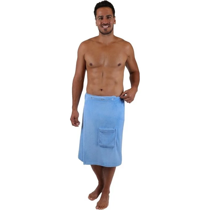 Betz Saunatuch Herren Saunakilt Sauna Kilt Regulierbar mit Knöpfe und Gummizug, 100% Polyester (1-St) – Bild 1
