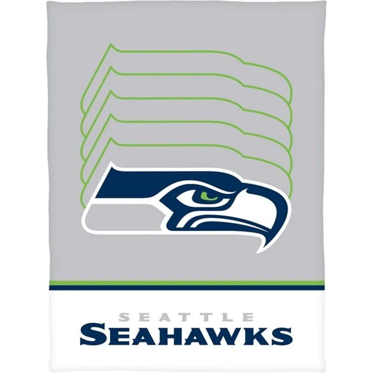 Wohndecke NFL Seattle Seahawks Decke 150x200 cm Wellsoft Kuscheldecke, BERONAGE, passend zur Bettwäsche, ideal für Sofa, Couch, Bett, Auto, Camping – Bild 4