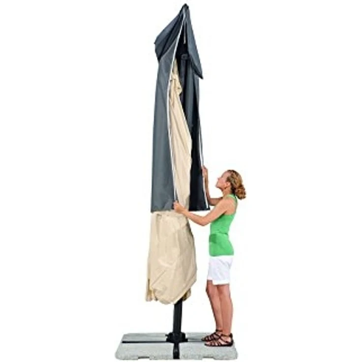 Sonnenschirm Rhodos 300x300/8 quadratisch, ca. 300 x 300 cm anthrazit – Bild 7