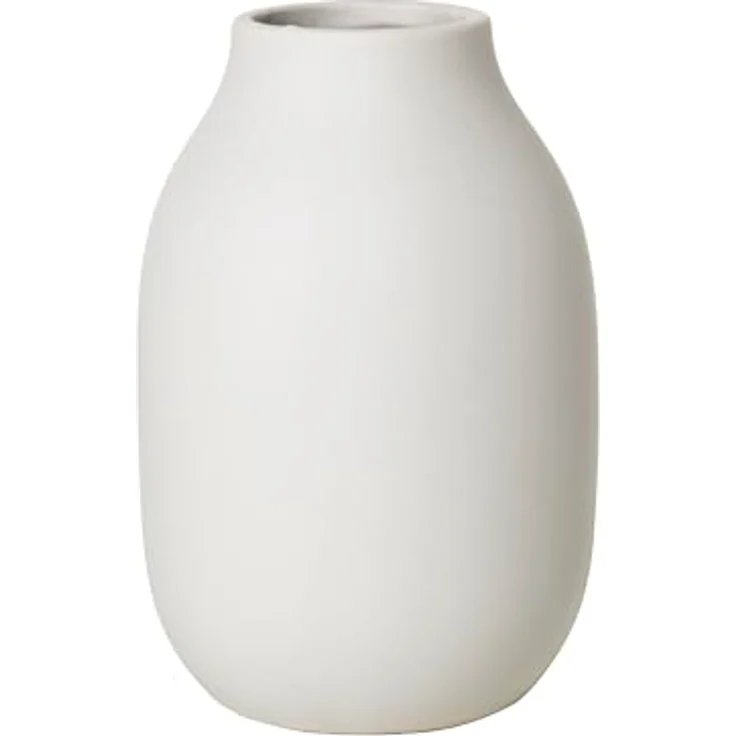 blomus COLORA Vase S, handgefertigte Keramik Blumenvase, Farbe Moonbeam, Ø11x15H cm, mit Gumminoppen zum Schutz empfindlicher Oberflächen – Bild 1