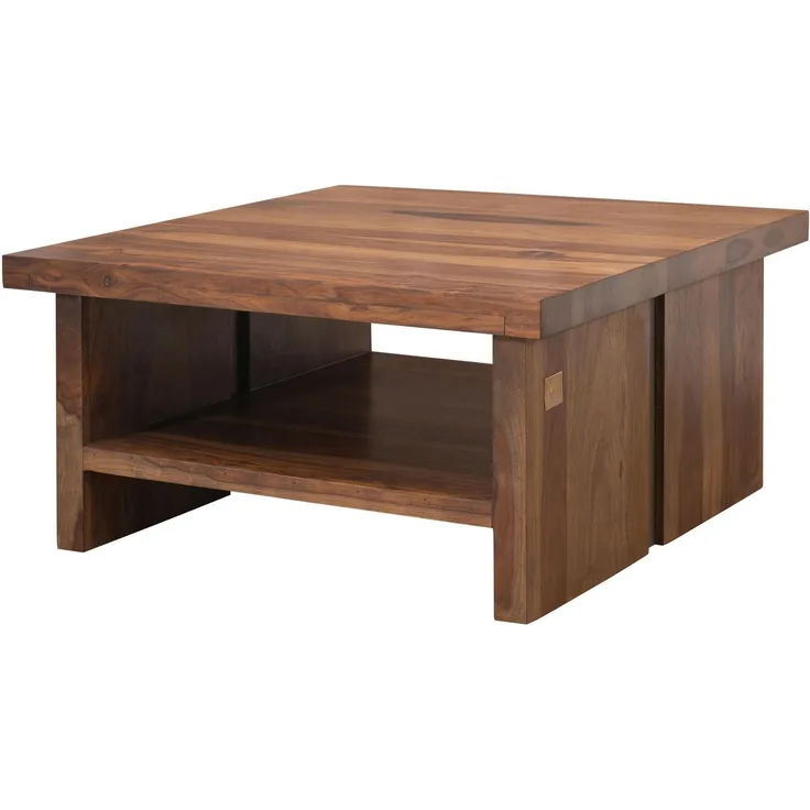 Couchtisch Sheesham 90x90x45 noble unique lackiert SYDNEY #120