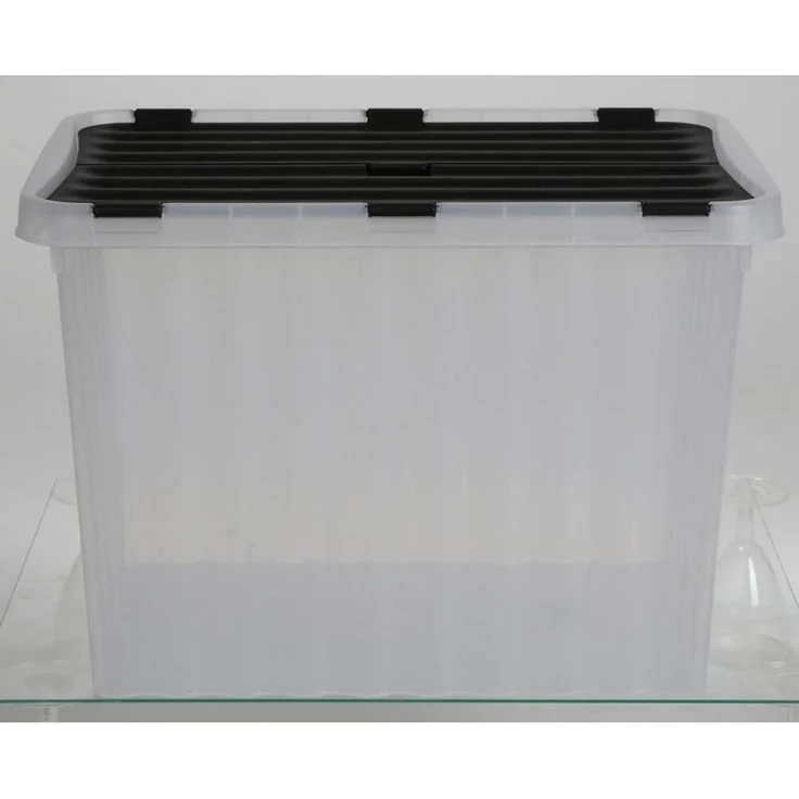 8x Wellenboxen 24L 43x30x30cm Transparent Deckel Aufbewahrung Spielzeugkisten – Bild 5