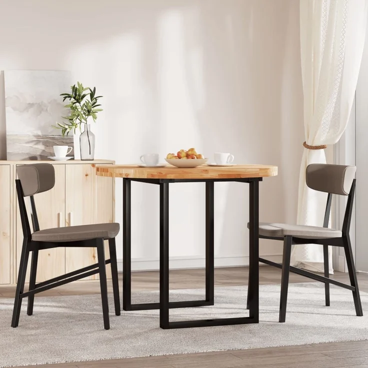 vidaXL Tischplatte Rund Ø90x4 cm Massivholz Akazie 4008705 – Bild 3