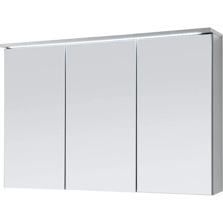 Spiegelschrank Bad TWO mit LED Beleuchtung Badspiegel Badschrank Spiegel grau Titan