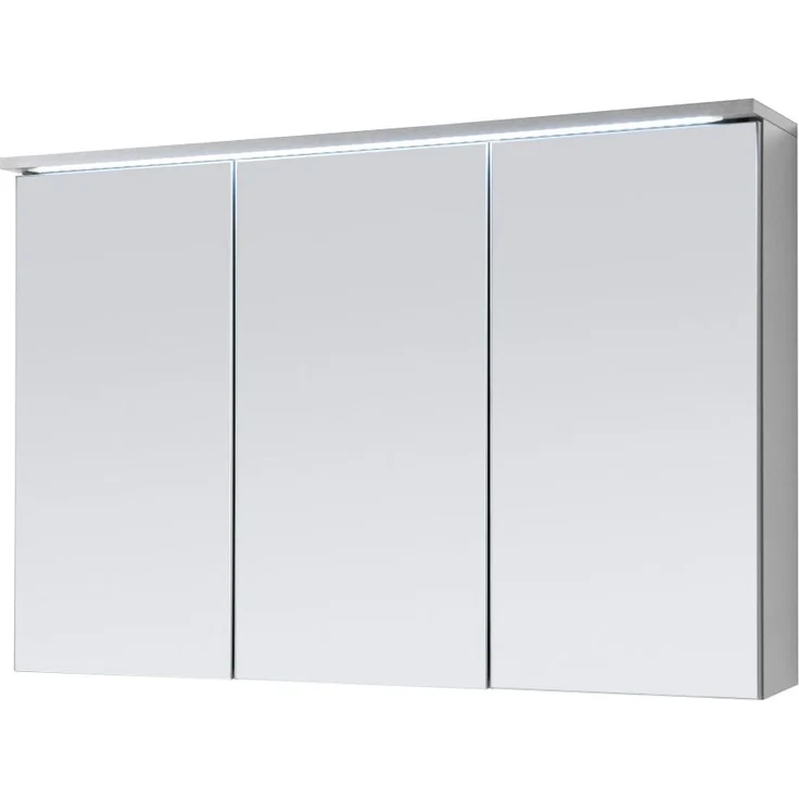 Spiegelschrank Bad TWO mit LED Beleuchtung Badspiegel Badschrank Spiegel grau Titan – Bild 1