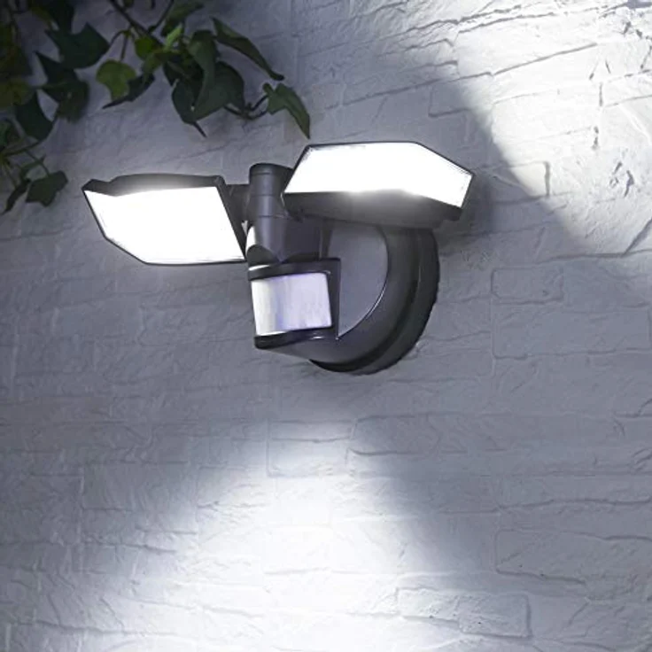 Northpoint LED Wandstrahler Bewegungsmelder 2 Fluter-Köpfe Schwenkbar Batterie 400L – Bild 6