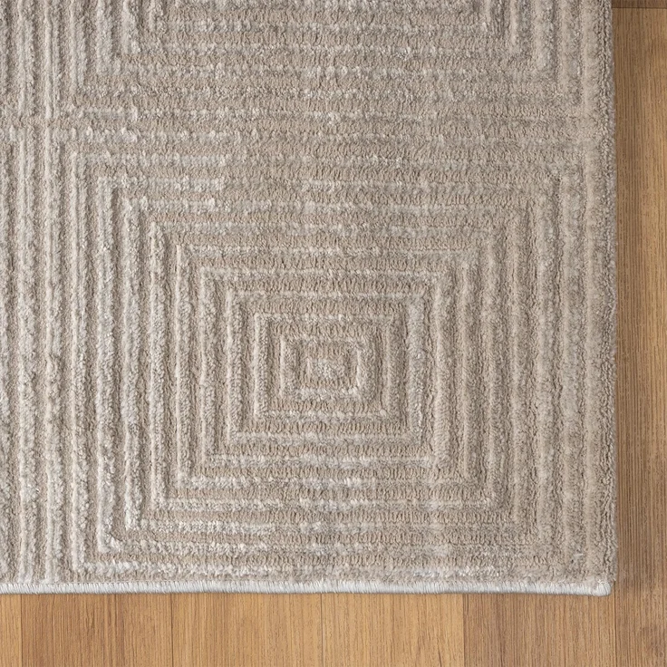 Vimoda Designteppich Wohnzimmer Boho Design 3D Raute Hoch-Tief-Effekt, Rechteckig, Höhe: 11 mm, Teppich 3D kariert für Esszimmer, Flur & Schlafzimmer – Bild 5