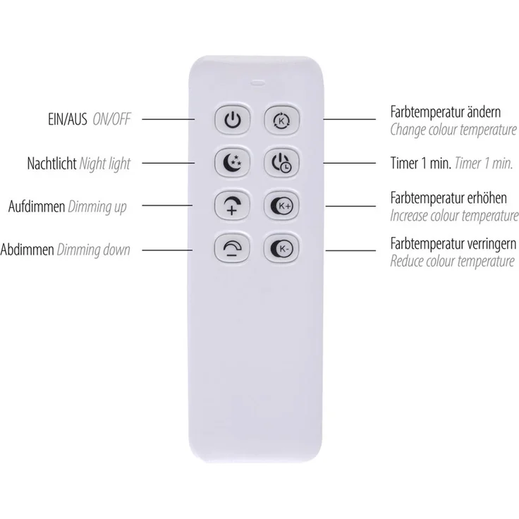 LED Deckenleuchte, Fernbedienung, dimmbar, L 110 cm – Bild 3