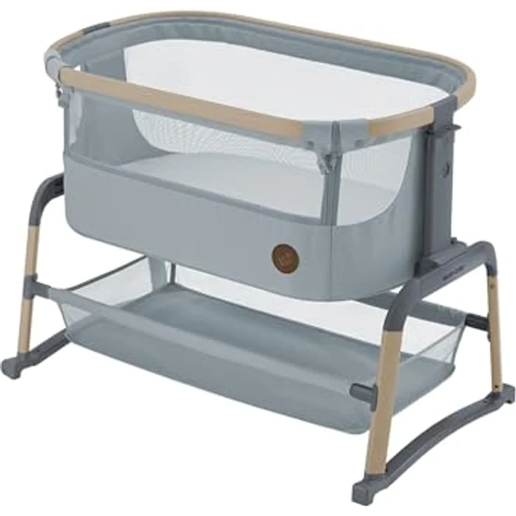 Maxi-Cosi Iora Air Beistellbett, Zustellbett, atmungsaktives Netzgewebe, Höhenverstellbar, Wiege mit Matratze, Geeignet ab Geburt, 0 Monate bis 9 kg, Beyond Grey – Bild 2