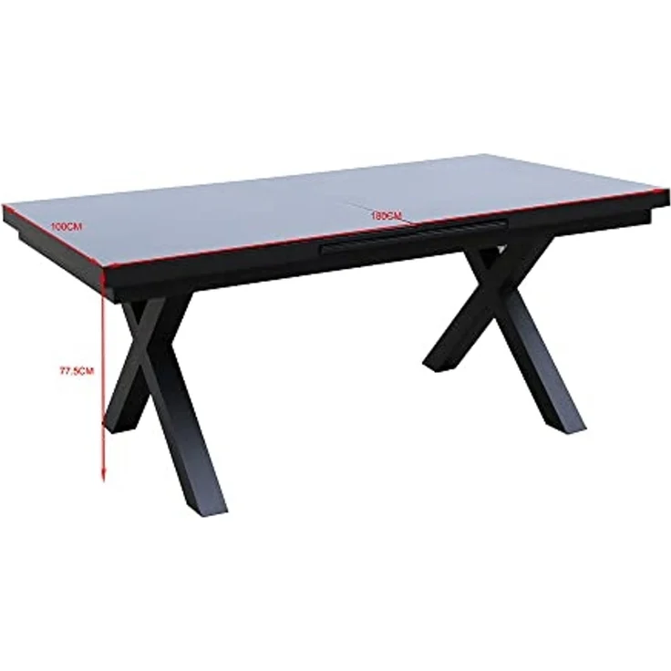 RED DECO gartentisch, Hartglas Aluminium, grau, one Size – Bild 3