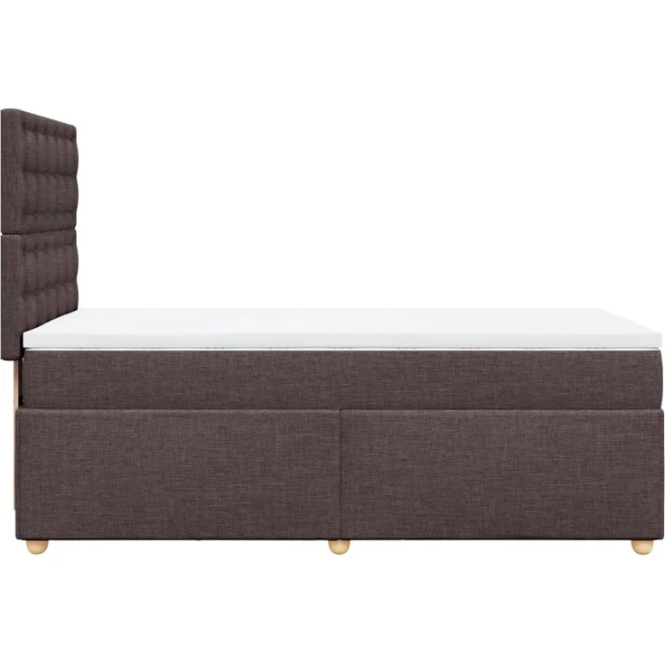 vidaXL Boxspringbett mit Matratze Dunkelbraun 100x200 cm Stoff 3293508 – Bild 7