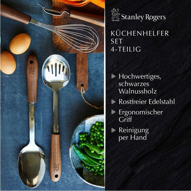 Stanley Rogers Kochbesteck-Set Küchenhelfer Set Edelstahl, Kochutensilien Set, Edelstahl Kochbesteck – Bild 3