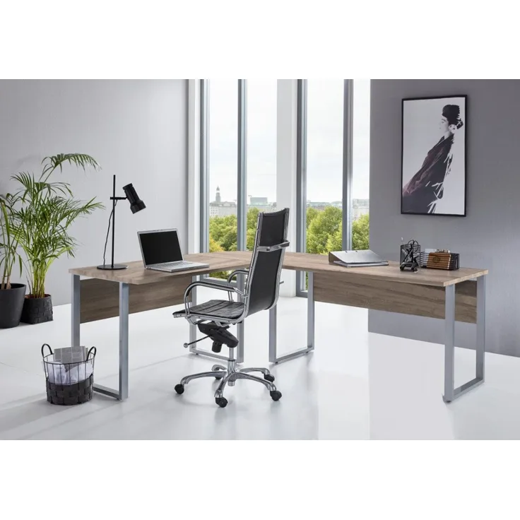 moebel-dich-auf Schreibtisch TABOR WINKELSCHREIBTISCH (Schreibtisch, 1-St, Winkelschreibtisch in 2 Farbvarianten), wechselseitig montierbar - Made in Germany