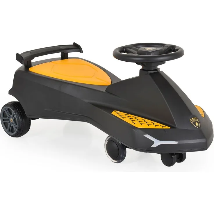 Moni Kinder Rutschfahrzeug Lamborghini Swing Car Musikfunktion Lichter bis 110kg schwarz