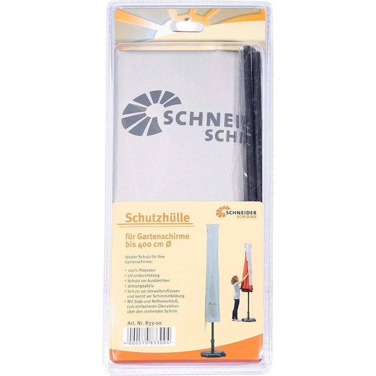 Schutzhülle bis 400 cm Schirm (mit RV und Stab) – Bild 3
