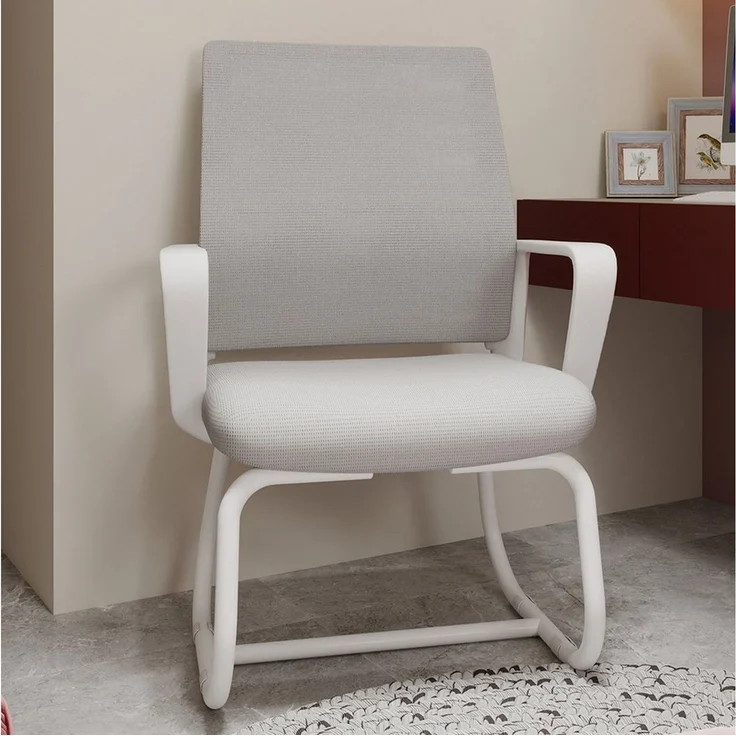 STILVORA Relaxsessel Polsterstuhl Metallrahmen Armlehnstuhl Bürostuhl Schreibtischstuhl (Chefsessel mit Rückenlehne aus atmungsaktivem Netzgewebe, im Wohn- oder Schlafzimmer, verhindert ein Umkippen), in verschiedenen Farben erhältlich – Bild 2