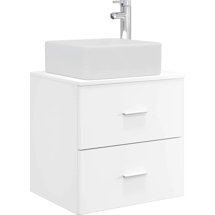 vidaXL Badezimmerschrank-Set 3 stk. Weiß 136 x 35 x 80 cm 3405859 – Bild 4