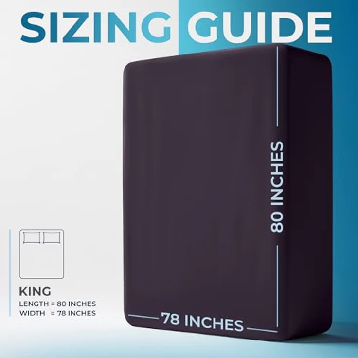 Utopia Bedding Spannbettlaken für King-Size-Bett, extra tiefes Spannbetttuch, passend für Matratzen bis zu 53,3 cm, schrumpft und lichtbeständig, pflegeleicht, nur 1 Spannbetttuch, tiefe Tasche – Bild 3
