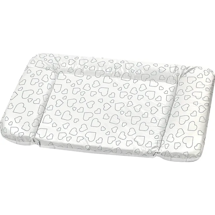 Alvi Wickelauflage Molly Hearts white, 75x85 cm