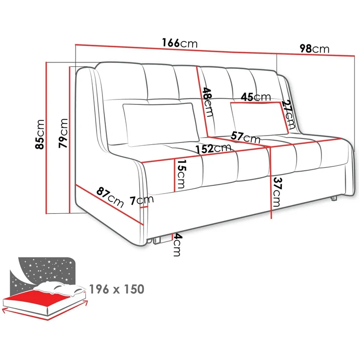 Schlafsofa Viva Elite IV (Farbe: Sereno 695) – Bild 6