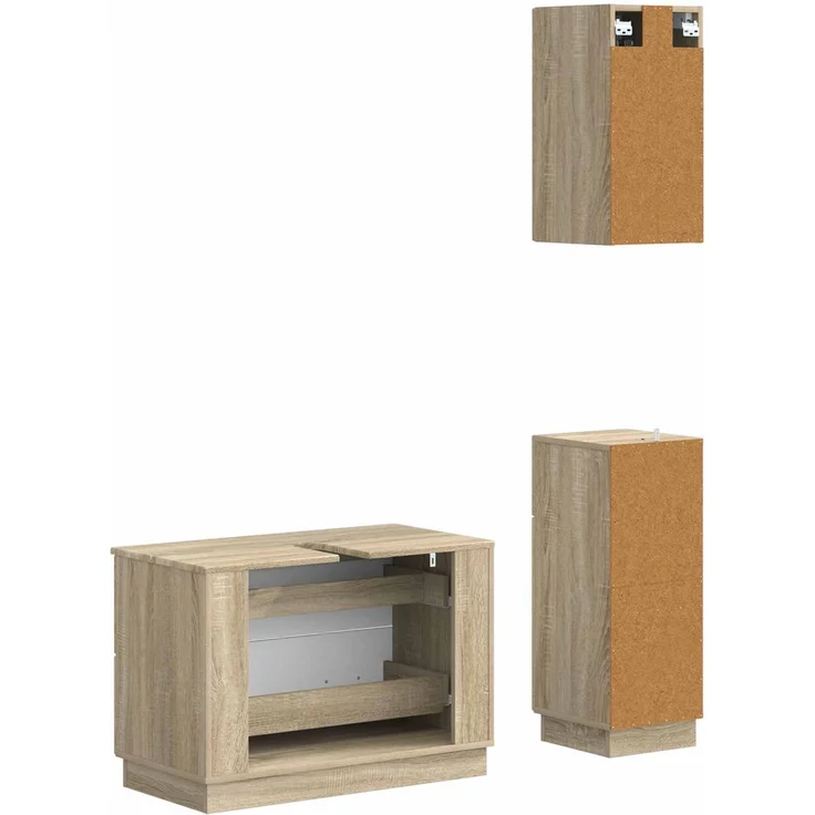 vidaXL 3-teiliges Badezimmer-Schranksystem HOORN Sonoma-Eiche 3417794 – Bild 6