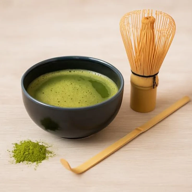 WestCraft Teeservice Matcha Set 4 tlg. Original japanische Matcha Schale mit Besen & Löffel (4-tlg), Bamboo, handgefertigt für eine authentische japanische Matcha & Tee-Zeremonie – Bild 5