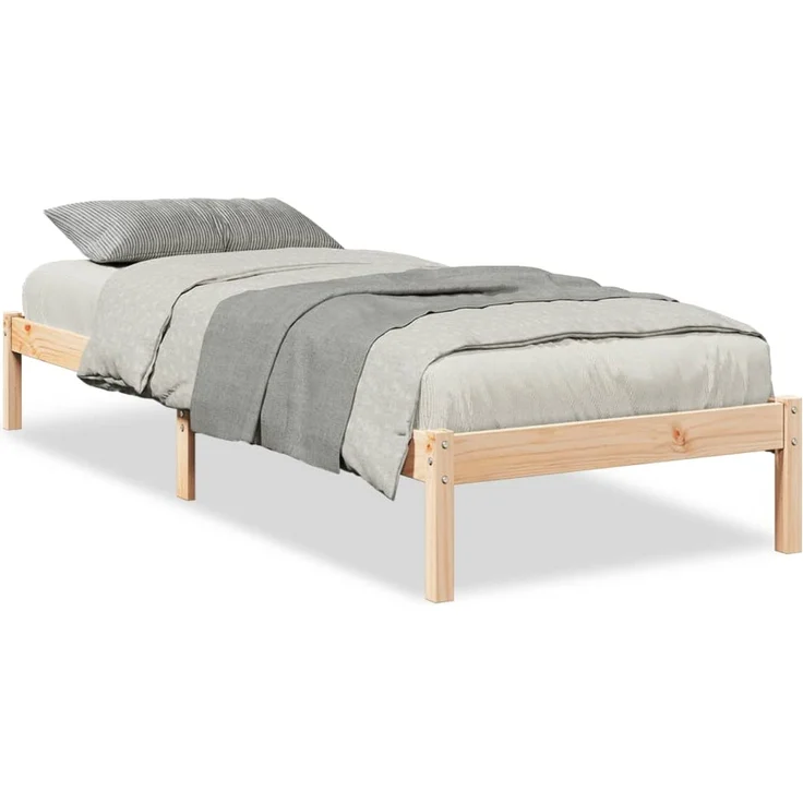 vidaXL Massivholzbett Extra Lang ohne Matratze 90x220 Kiefernholz 852416 – Bild 2