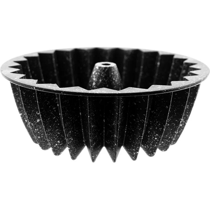 Backform Ø 26 cm aus Guss - Schwarze Form mit Rillenstruktur – Bild 1