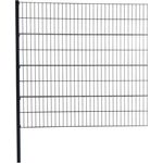 Doppelstabmattenzaun Erweiterung Gitterzaun 160cm RAL7016 Drahtgitter Gartenzaun