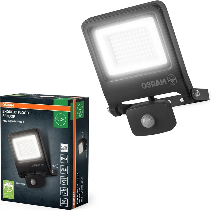 Osram Außenleuchte ENDURA Flood Bewegungsmelder 50W PCR dunkelgrau kaltweiß – Bild 1
