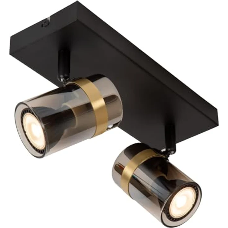 LUCIDE UPTON Deckenstrahler, dreh- und kippbar, 2xGU10, Rauchfarbe Grau, 2x40W – Bild 5