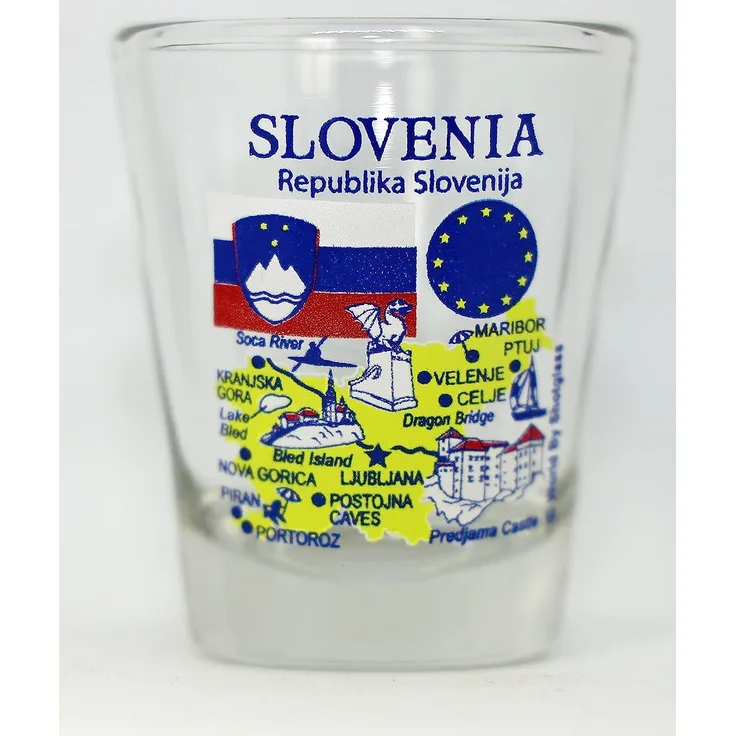 Slovenia EU Series Landmarks and Icons Shot Glass by World By Shotglass