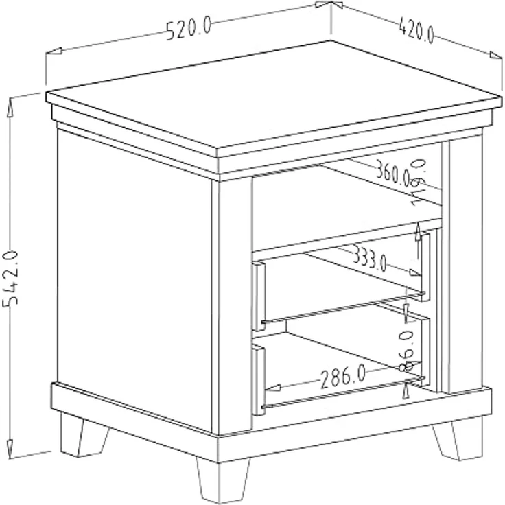 Lomadox Schlafzimmer-Set EPSOM-83, (Spar-Set, 4-tlg), Doppelbett Liegefläche 180x200 cm in grün mit Lefkas Eiche Nb. – Bild 7