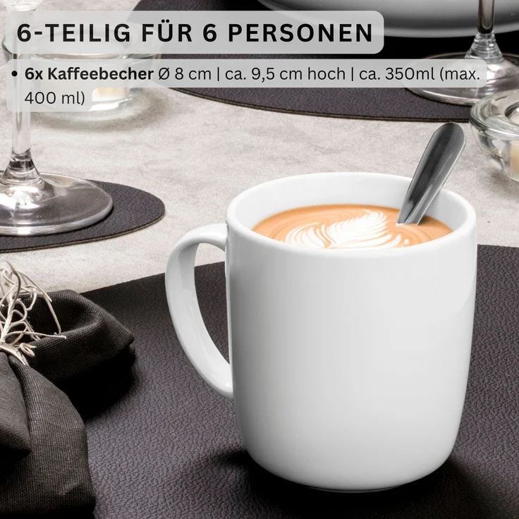 SÄNGER Porzellan Kaffeebecher Marlo 6-teilig – Bild 2