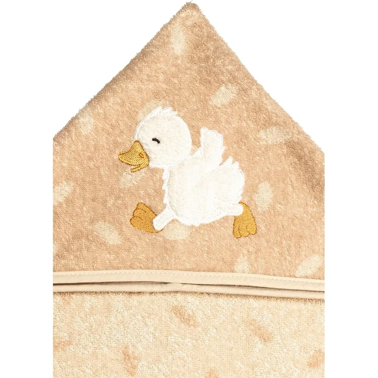 Sterntaler Kapuzen Badetuch aus Jaquard Frottee 100x70 cm mit Applikation Ente Edda Lou, – Bild 4