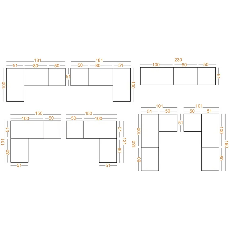 Marmex Möbel Tres Set-M/N (B) hoher offener Eckschrank, Schrankset mit Aufsatz für das Schlafzimmer, geräumiger Kleiderschrank für Kleidung und Schuhe, laminierte Spanplatte, weiß 181/100x246x51 cm – Bild 10