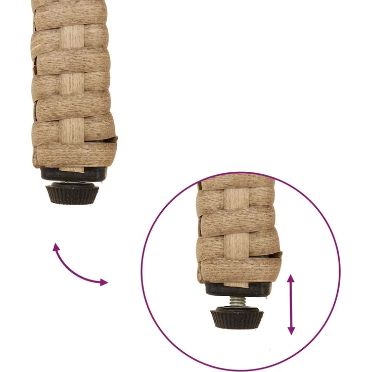 vidaXL Gartenstühle 4 Stk. Beige und Cremeweiß Poly-Rattan und Akazie 42025887 – Bild 11