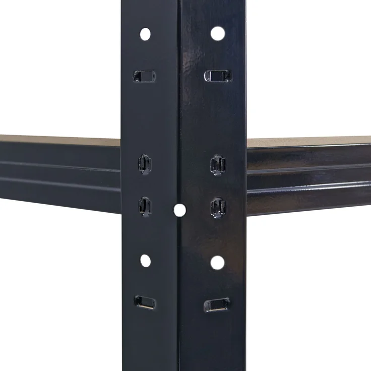 shelfplaza BLACK 230x70x40 cm Eckregal in schwarz mit 7 Böden und 125 kg Traglast pro Boden – Bild 3