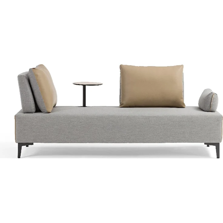 Inko Multifunktions-Sofa Lavacca light grey/caramell variables Loungesofa Outdoorsofa 200x85x42/80 c – Bild 2