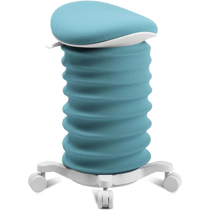 TOPSTAR Sitness 4D mit Rollen - AGR-Zertifiziert Dynamischer Sitzhocker Papyrus - türkis, ergonomischer Bürohocker - höhenverstellbar - stärkt den Rücken - entlastet die Bandscheiben